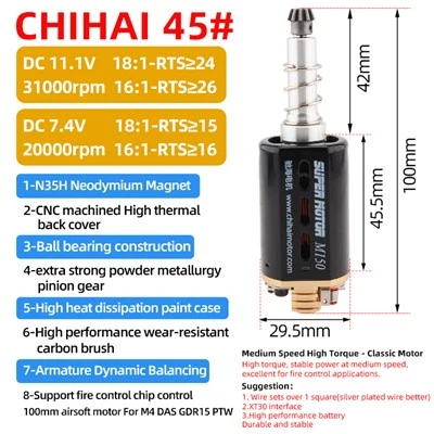 CHF-480Phiên bản mở rộng động cơ mô-men xoắn cao WA NdFeb